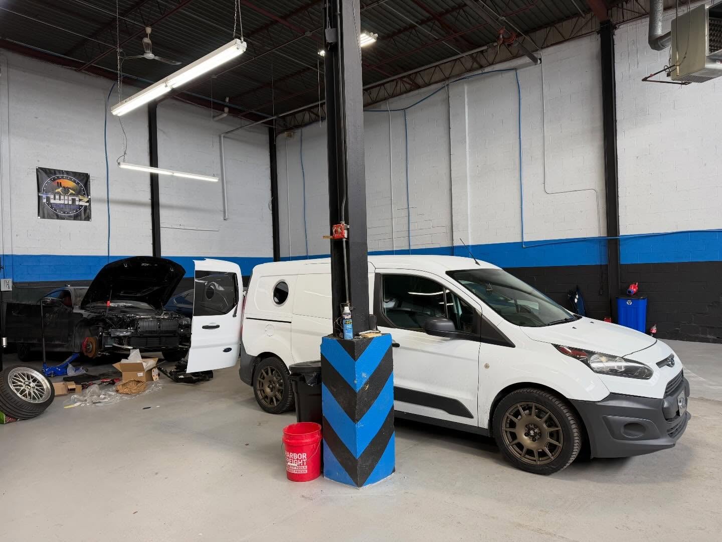 I&S Services shop with vehicle being serviced